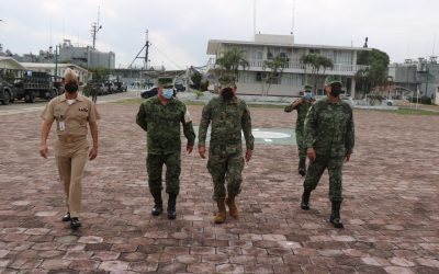 PERSONAL DIRECTIVO, DOCENTE Y DISCENTE DE LA ESCUELA SUPERIOR DE GUERRA, VISITA LAS INSTALACIONES DE LA FUERZA NAVAL DEL GOLFO EN TUXPAN, VERACRUZ