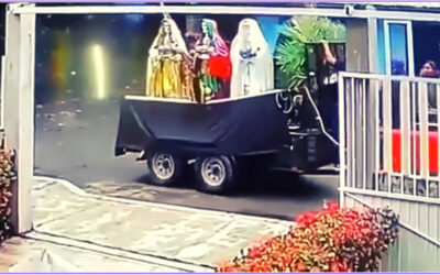 Tragedia en Catemaco: Explosión de pirotecnia durante procesión de la Santa Muerte deja dos lesionados